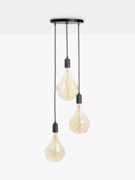 Tala Graphite Triple Pendant Cluster Ceiling Light with Voronoi II 3W ES LED Dimmable Tinted Bulbs - thumbnail 2