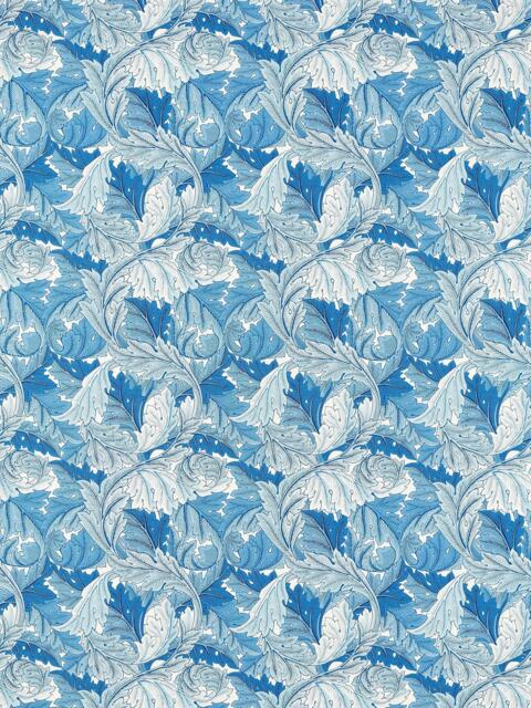 Morris & Co. Acanthus Made to Measure Curtains or Roman Blind, Woad - image 1