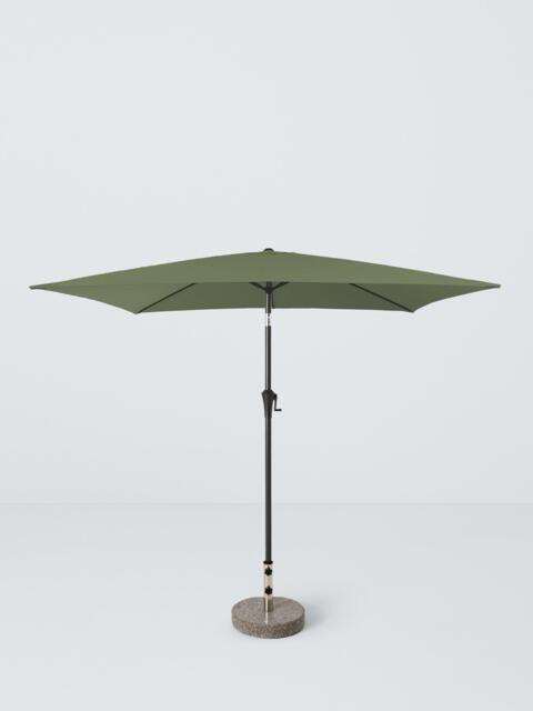 John Lewis Aluminium Wind-Up Parasol, 3 x 2m, Green - image 1
