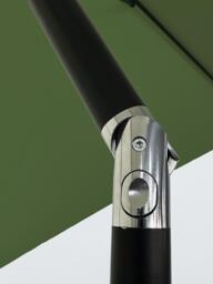 John Lewis Aluminium Wind-Up Parasol, 3 x 2m, Green - thumbnail 6