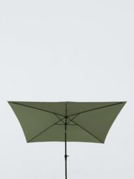John Lewis Aluminium Wind-Up Parasol, 3 x 2m, Green - thumbnail 2