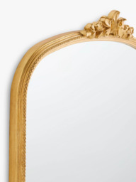 John Lewis Vintage Ornate Wood Frame Overmantel Mirror, 85 x 115cm, Gold - thumbnail 3