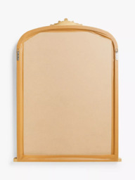 John Lewis Vintage Ornate Wood Frame Overmantel Mirror, 85 x 115cm, Gold - thumbnail 4
