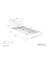 John Lewis Rouen Upholstered Bed Frame, Small Double - thumbnail 2