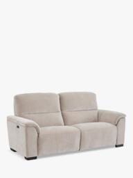 John Lewis Unwind Large 3 Seater Power Recliner Sofa, Natural Chenille