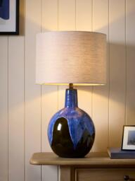 John Lewis Soluna Ceramic Lamp Base, Blue - thumbnail 6
