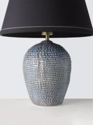 John Lewis Dameril Heritage Ceramic Table Lamp, Navy - thumbnail 4