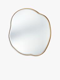 Yearn Eloise Wood Frame Wall Mirror, 100 x 100cm, Gold - thumbnail 3