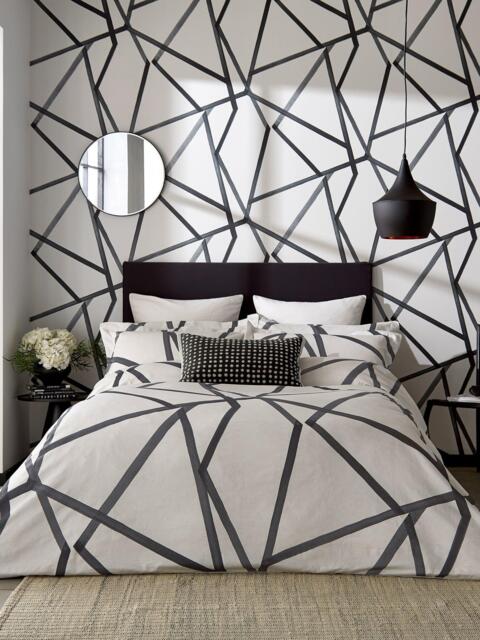 Harlequin Sumi Duvet Cover Set, Steel - image 1