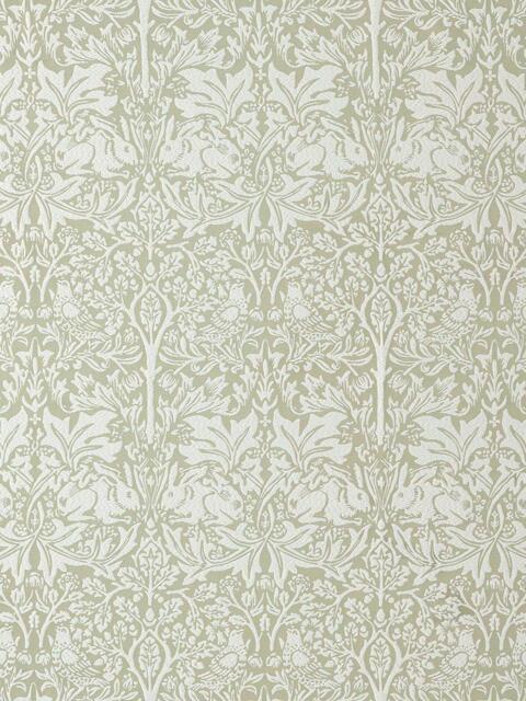 William Morris At Home Brother Rabbit Woven Made to Measure Curtains or Roman Blind, Sage - image 1