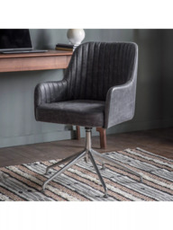 Gallery Direct Fresno Swivel Chair, Antique Ebony - thumbnail 4
