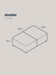 Silentnight Non-Sprung Upholstered Divan Base, Double - thumbnail 4