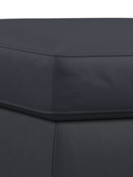 John Lewis Camden Leather Storage Footstool, Light Leg - thumbnail 6