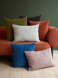 The Conran Shop Miller Corduroy Velvet Cushion Cover, Bark - thumbnail 4