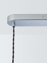 John Lewis Baldwin 3 Pendant Diner Ceiling Light, Silver - thumbnail 4