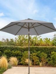 KETTLER Aluminium Wind-Up Round Parasol, 2.5m - thumbnail 2