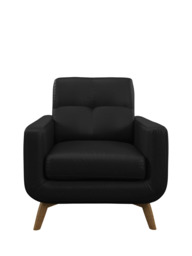 John Lewis Barbican Leather Armchair, Light Leg - thumbnail 5