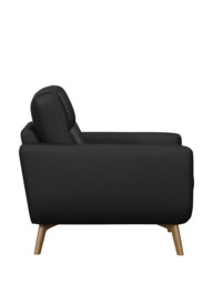 John Lewis Barbican Leather Armchair, Light Leg - thumbnail 3