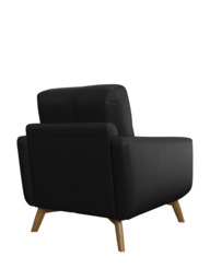 John Lewis Barbican Leather Armchair, Light Leg - thumbnail 4