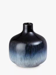 Denby Halo Square Bud Vase, H13cm, Black/Multi - thumbnail 1