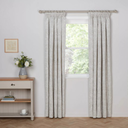 Morris & Co. Strawberry Thief Pure Pair Lined Pencil Pleat Curtains, Natural - thumbnail 3