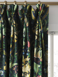 Morris & Co. Golden Lily Made to Measure Curtains or Roman Blind, Midnight/Green - thumbnail 6