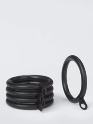 John Lewis Metal Curtains Rings, Dia.25/28mm, Set of 10 - thumbnail 1