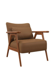 John Lewis Hendricks Leather Armchair, Dark Leg