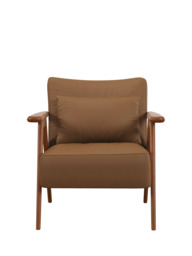 John Lewis Hendricks Leather Armchair, Dark Leg - thumbnail 5