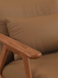 John Lewis Hendricks Leather Armchair, Dark Leg - thumbnail 6
