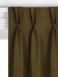 John Lewis Knitted Velvet Made to Measure Curtains or Roman Blind, Dark Olive - thumbnail 5