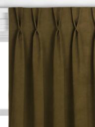 John Lewis Knitted Velvet Made to Measure Curtains or Roman Blind, Dark Olive - thumbnail 4