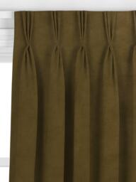 John Lewis Knitted Velvet Made to Measure Curtains or Roman Blind, Dark Olive - thumbnail 6