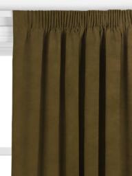 John Lewis Knitted Velvet Made to Measure Curtains or Roman Blind, Dark Olive - thumbnail 2