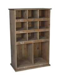 Garden Trading Chedworth Wood 11 Slot Welly & Shoe Locker Rack