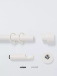 John Lewis Fixed Metal Curtain Pole Kit with Stud Finial, Dia.28mm - thumbnail 2