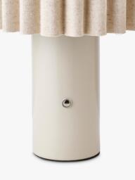 John Lewis Modern Scallop Painted Rechargeable Table Lamp, Matt Greige - thumbnail 5