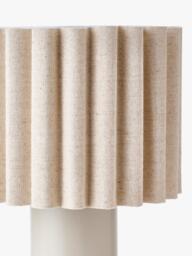 John Lewis Modern Scallop Painted Rechargeable Table Lamp, Matt Greige - thumbnail 4