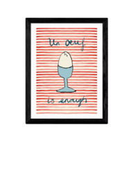 EAST END PRINTS Poet and Painter 'Un Oeuf' Framed Print - thumbnail 1