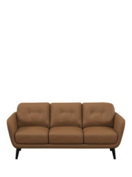 John Lewis Arlo Large 3 Seater Leather Sofa, Dark Leg - thumbnail 5