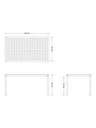 John Lewis Erna 6-Seater Garden Dining Table & Benches Set - thumbnail 6