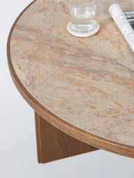 John Lewis Sculpt Coffee Table, Walnut Finish Ceramic - thumbnail 3