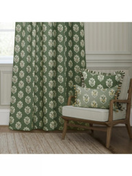 Sanderson Sessile Leaf Pair Lined Pencil Pleat Curtains - thumbnail 4