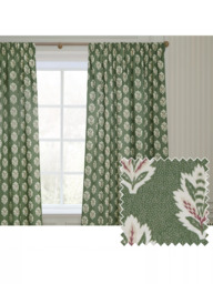 Sanderson Sessile Leaf Pair Lined Pencil Pleat Curtains - thumbnail 2