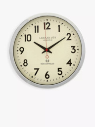 Lascelles Radio Controlled Arabic Numeral Analogue Wall Clock, 36cm - thumbnail 1