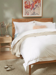 John Lewis Annecy Egyptian Cotton Embroidered Percale 200 Thread Count Bedding - thumbnail 1
