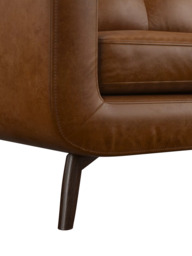 John Lewis Barbican Grand 4 Seater Leather Sofa, Dark Leg - thumbnail 6