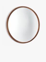 Yearn Beauf Round Oak Wood Frame Wall Mirror - thumbnail 6