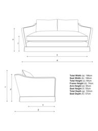 John Lewis x Sanderson Islington Newnham Courtney Medium 2 Seater Sofa - thumbnail 2