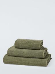 John Lewis Textured Fringed Towels - thumbnail 1